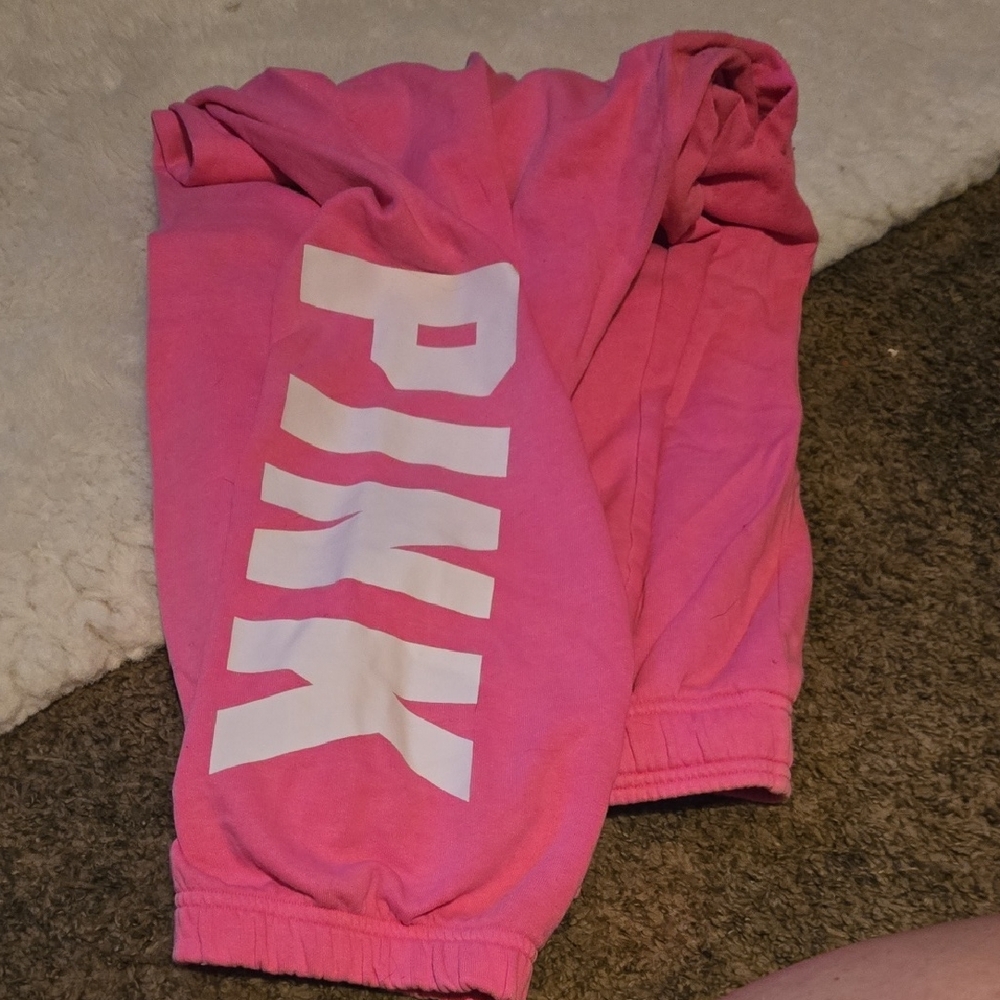 PINK Victoria's Secret Kids Joggers in Bright Pink Never Worn Brand Neq